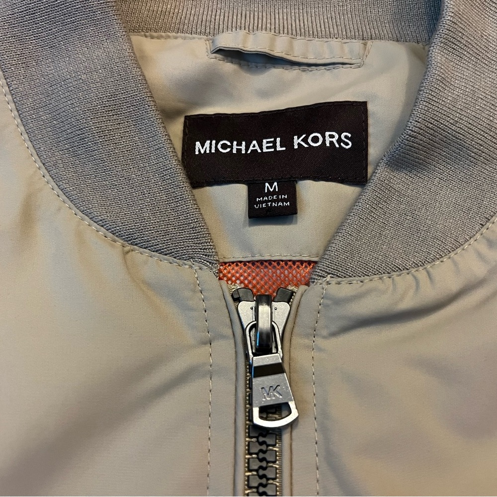 Michael Kors Men's Military Olive Bomber Jacket - Size Medium - Picture 5 of 11
